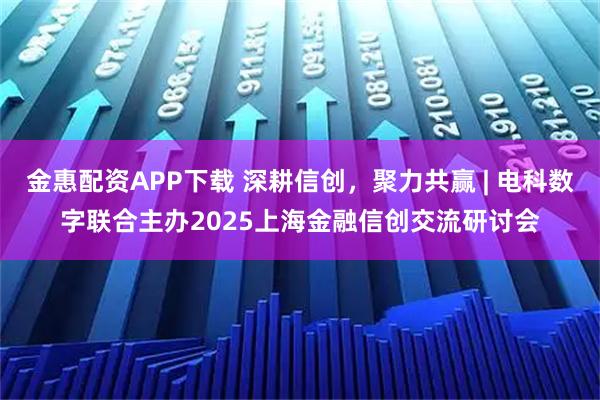 金惠配资APP下载 深耕信创，聚力共赢 | 电科数字联合主办2025上海金融信创交流研讨会